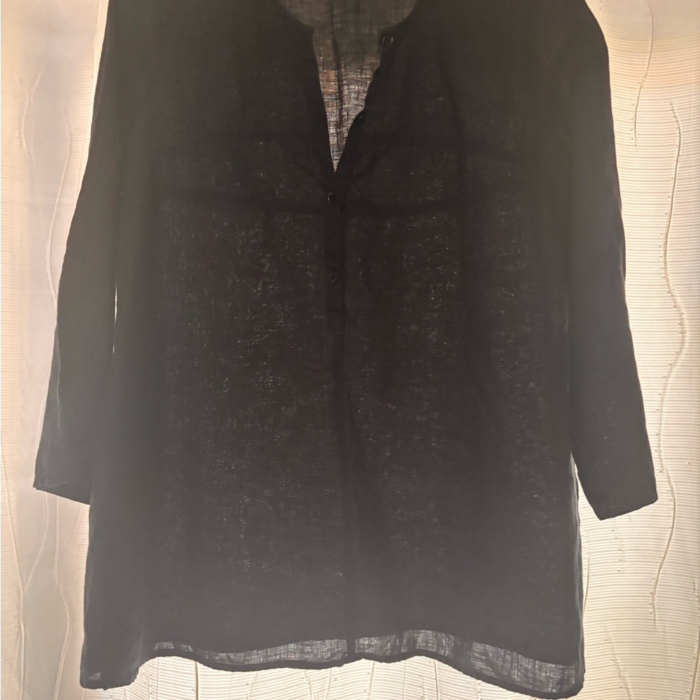 Chic Black Sheer Blouse